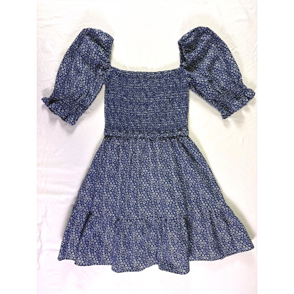 Wilfred Angie Floral Mini Dress XS Smocked Puff Sleeve Cottage Prairie Country - Picture 7 of 8